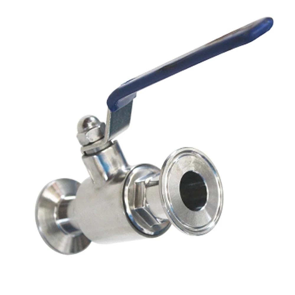 Válvula de bola sanitaria 19mm en acero inoxidable 304 para elaboración casera de alimentos