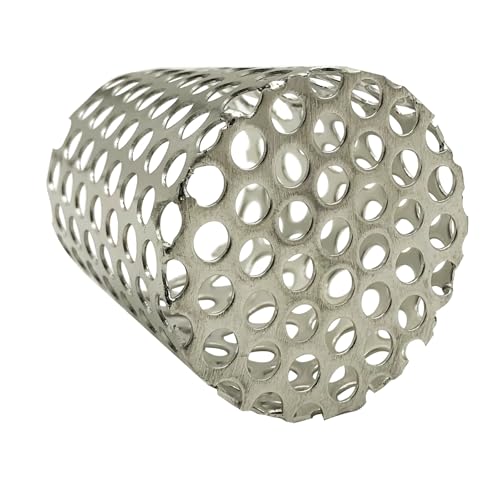 PVC Termination Vent Mesh Cap, 1.54in to 1.98in Stainless Steel Mesh Screen- Conical Exhaust Pipe Cover for 1.64in to 1.98in Inner Diameter Furnace & Roof Vents, Porous Design for Better Drainage