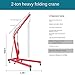 C Hydraulic Mobile Hoisting Crane, Heavy Duty 2T Capacity, Durable Thickened Stainless Steel, Perfect for Workshops and Industrial Use, Portable Lifting Solution