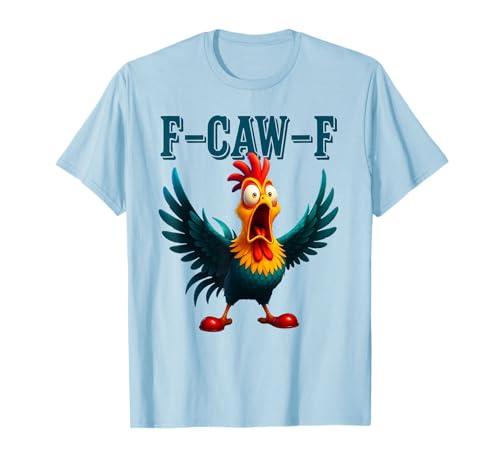 Funny Chicken F-CAW-F What The Heli Rooster Humor Meme T-Shirt