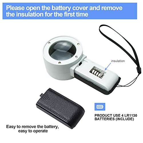 SchmuckiersLente di ingrandimento 30X con 3 LED e