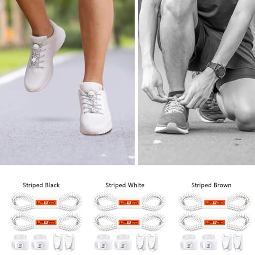 Image of UpUGo Elastic Shoe Laces, No Tie Shoe Laces Tieless for Kids, Adults, Elderly, One Size Fit All