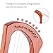 LIEKE 7 String Lyre Harp Instrument with Tuning Wrench,Metal Strings,Bag, Mahogany Body and Bone Saddle,Lyre Harp Kit Gift for Kids Adults Beginner