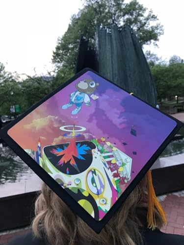 Image of Tassel Toppers Graduation Cap Topper - Album Cover-Inspired Design Hat Accessory, Waterproof & Lightweight, Patented Unique Design, Made in USA, Adhesive Included