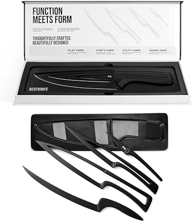 Premium Chef Knife Set, Stainless Steel Knives Set for Kitchen wi...