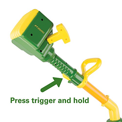 TOMY John Deere Weed Trimmer Lawn and Garden Tool Set with Pull String for Kids Outdoor Playtime