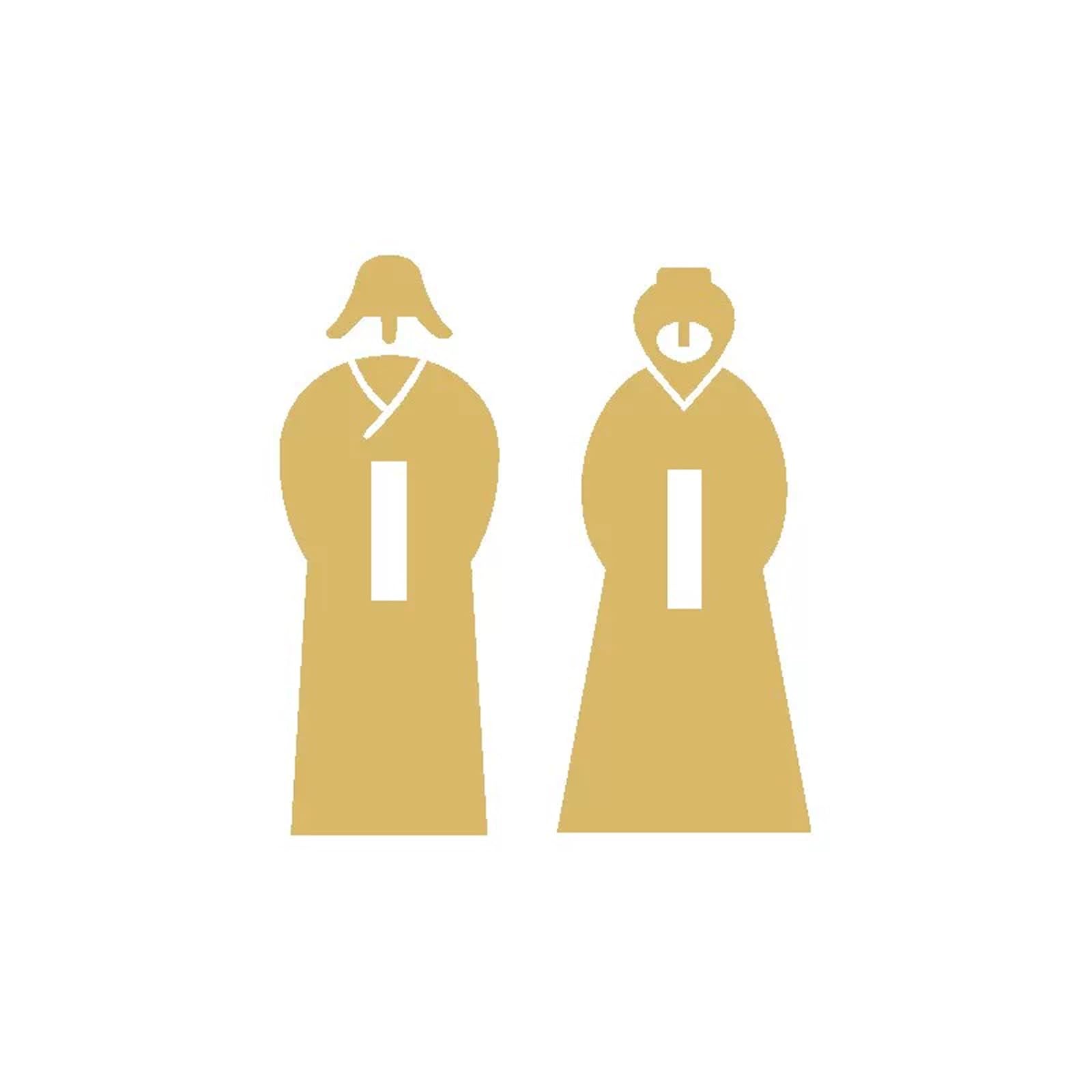 Restroom Sign for Business - Bathroom Sign with Easy Installation(Gold)