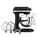 KitchenAid Artisan 5KSM60SPX 5.6L Bowl-Lift Stand Mixer, 11 Speeds & Soft Start, Heavy Duty Full Metal Construction, Kneads 3.7kg Dough, Makes 11 Dozen Cookies, Matte Black