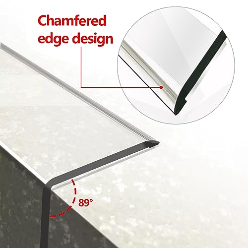 Awvob Wall Corner Protector - 4PCS, 39.4"x1.18" - Self Adhesive Clear Corner Protectors for Walls, Cabinet Doors, Edge Protector Trim; Easy to Install Corner Guards for Walls (100cm x 3cm)