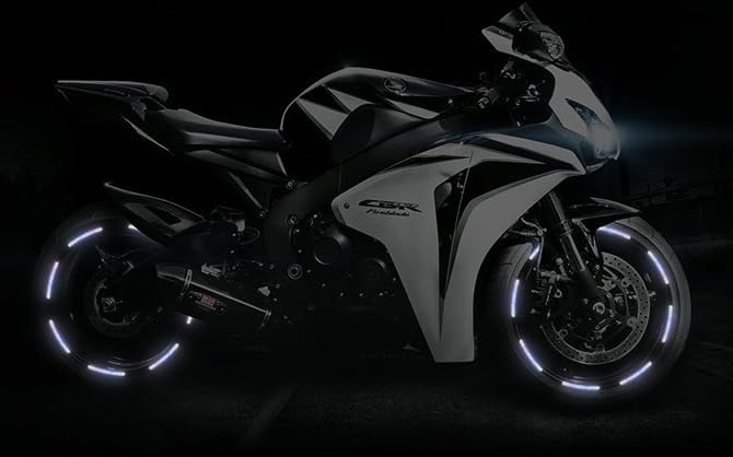 Miniatura 5 de 40 calcomanías reflectantes para llantas de automóvil, calcomanías decorativas de seguridad para llantas de automóvil, motocicleta, bicicleta,