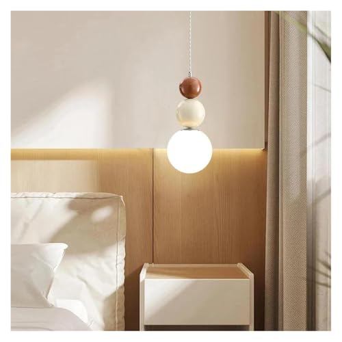 Lampe suspendue de chevet style crème perlée atmosphère douce chambre romantique B