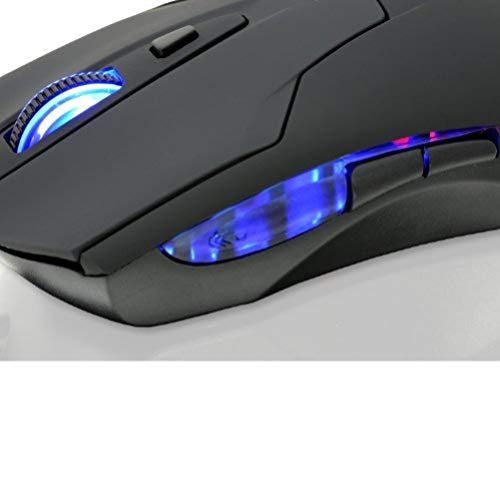 CSL - 2400dpi Gaming USB Maus ergonomisches Design blaue LEDs 6 Tasten schwarz