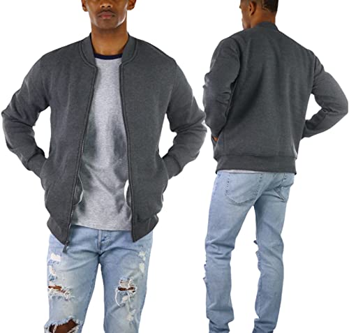 Image of ToBeInStyle Men's Durable and Consistantly Stylish Fleece Bomber Jacket
