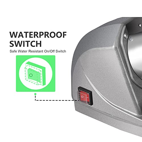 Horgelu Electric 3 Blades Ice Crusher With Ice Pick 286Lbs/Hr Snow Cone Machine 380W Shaved Ice Machine 2000Rpm Food-Grade Stainless Steel Ice Shaver 110V Snow Cone Maker For Home Commercial #TOP5