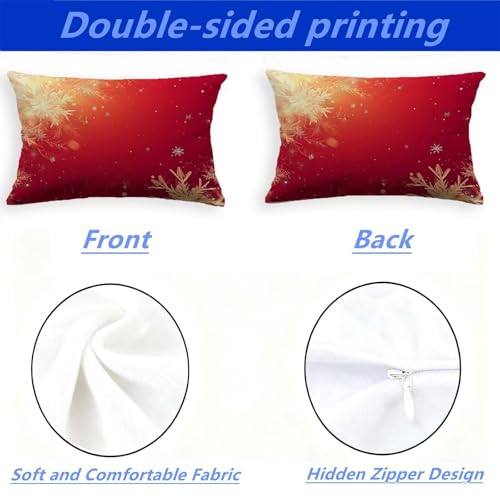 Housse de coussin rouge velours 70x90cm impression double face chic