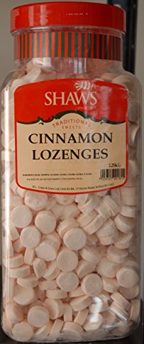 WJ Shaws Cinnamon Sweets LOZENGES 2.25KG JAR Old Sweet Shop Style