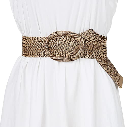 Allegra K Womens Woven Belts Wide Waist Belts for Dress Decor Adjustable4