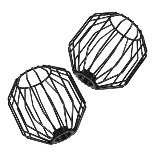 Image of 2pcs Black Iron Birdcage Lamp Shade Frame for Pendant Lights
