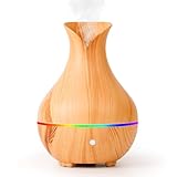 Aroma Diffuser Luftbefeuchter mit 7 LED Farben, Auto-Off-Schutz, Lufterfrischer Wohnung, 140ML
