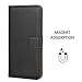 Produktbild BESTCASESKIN Handyhülle Kompatibel ASUS Zenfone 6 ZS630KL Hülle Schutzhülle Premium Echt Leder Flip Lederhülle Case für ASUS Zenfone 6 ZS630KL Tasche +Panzerglas Schutzfolie, Schwarz