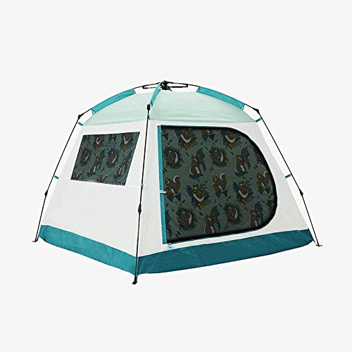 Tente de camping automatique 4 places extérieure avec grand parasol épaissi modèle A