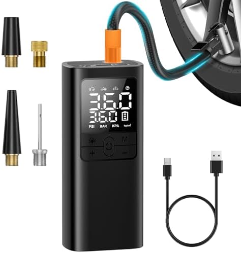 Compressor de ar portátil para inflador de pneu - Bomba de ar sem...