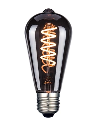 LUXULA 4 Stück LED Filament SPIRAL Smoke, Edison ST64 E27, 4W 40lm – Ansicht 2