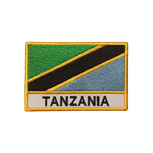 Écusson brodé à coudre ou à thermocoller Motif drapeau national de la Tanzanie Cover