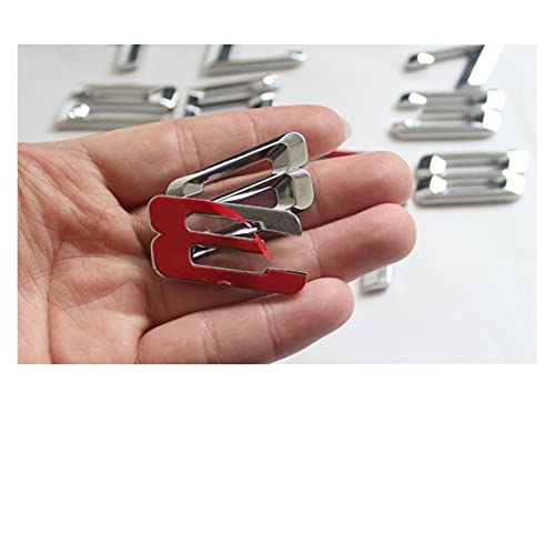 YUYANGZHI Chrome glanzend zilver BUIKSPIEREN Number Letters Words Car Trunk Badge Embleem Emblemen geschikt voor BMW 1… - Afbeelding 4
