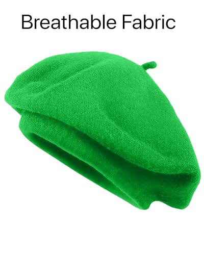 Image of Parquet Solid Color French Beret Hat. Classic French, Casual and Chic Lightweight Cap for Women