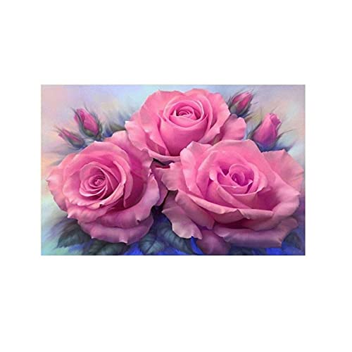Peinture au Diamant Rose 50x120cm - Art de Diamant 5D
