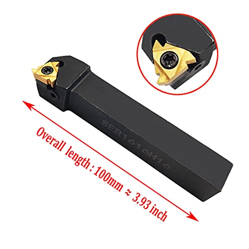 Aszlbym 03 5/8 Inch 3/4 Inch Lathe Tool Threading Insert Turning Tool Holder Ser1616H16 Ser2020K16 Ser2525M16 thumb #2