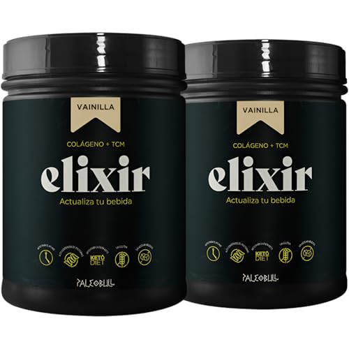 Pack 2 x Elixir Paleo bull 2 x 450g | Suplemento Natural | Sin Aditivos, Sin Azúcares | Ideal para Mezclar en Batidos, Café y Recetas Saludables (2, Vainilla)