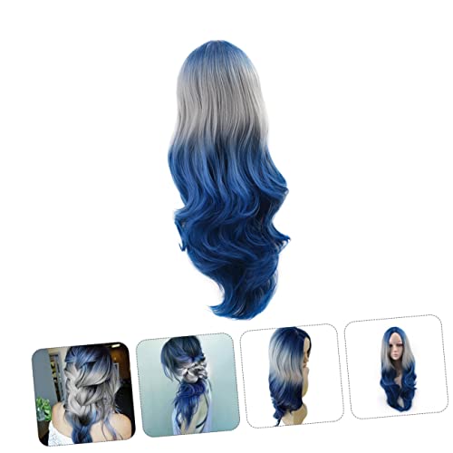 Perruque bouclée sans nœuds cheveux synthétiques doux dégradés - 5