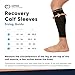 Copper Compression Calf Sleeves for Shin Splints, Varicose Veins, Arthritis, Sprains, Running, Cycling - Men & Women - 1 Pair