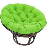 Cojín colgante para silla de jardín, tapizado, grueso, redondo, verde, 170 x 170 cm