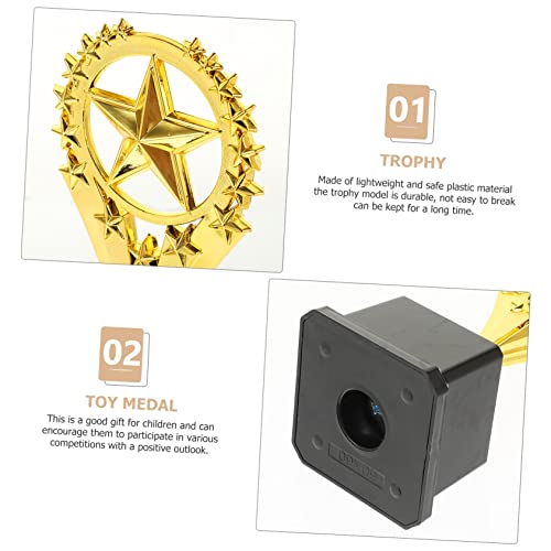 Sosoport 2 Pçs Jogo Troféu Miniture Decoração Brinquedo Para Crianças Mini Brinquedos Prêmio Troféu