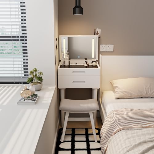 Solid-Wood-Vanity-Stool-Saddle-Cushion-Vanity-Bench-with-High-Strength-Rebound-Sponge-Easily-Assembly-Vanity-Chair-Foot-Stool-Makeup-Stool-for-Bedroom-Entryway-White Solid Wood Vanity Stool Saddle Cushion Vanity Bench with High Strength Rebound Sponge Easily Assembly Vanity Chair Foot Stool Makeup Stool for Bedroom Entryway White