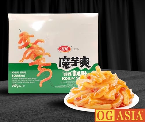 WEILONG Konjac Shuang – Hot & Sour Geschmack – Kult Snack aus China – OG ASIA – 360g Packung