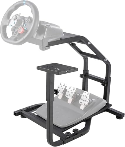 Dardoo Adjustable Steering Wheel Stand Fit for Logitech G25 G27 G29 G920 Racing Wheel Stand Alloy Steel Stabilized Flight Racing Simulator Cockpit,Wheel,Shifter and Pedals Not Included