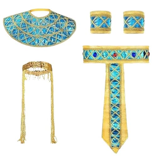 Accessoires de costume égyptiens avec ceinture et bracelet pour adulte
