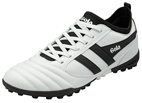 Best Football Boots for Artificial Turf Malaysia 2024 12 Gola Men's Ceptor Turf Football Shoe, White Black, 12 UK