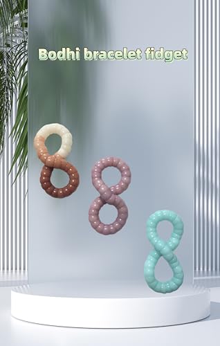 Image of Natural Bodhi Seeds Beads Bracelet, Zen Fidget Stretch Color Gradient Bracelet for Mind-Calming, Meditation Practice Beads Accessory for Women and Men