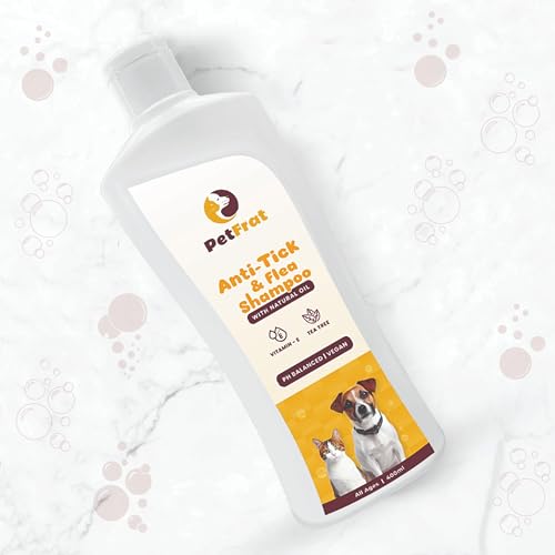 PetFrat-Anti-Tick-Flea-Pet-Shampoo-with-Vitamin-E-Tea-Tree-Oil-for-All-Breed-DogCat-Flea-and-Tick-Fresh-Dog-Shampoo-200ml