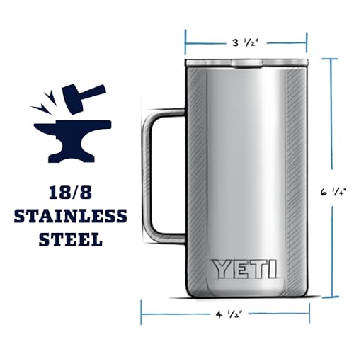 Image of YETI Rambler 24 oz Mug, Vacuum Insulated, Stainless Steel with MagSlider Lid, Navy