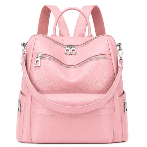 Image of Leather Backpack for Women | Large Capacity | College and Office use | PU Leather | shoulder bag for Ladies,