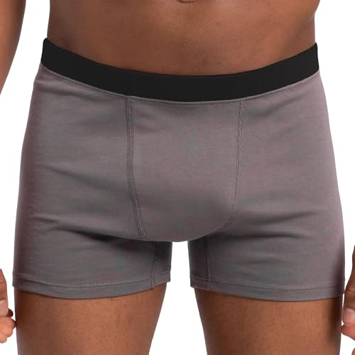 AYA | Men's Organic Pima Cotton Boxer Briefs | Natural Gray M2