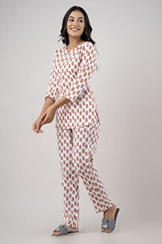 Image of feranoid Women Full Sleeves Cotton Nightsuits