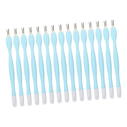 SOESFOUFU Fork Press Pen Nail Art Tools 15pcs Set Cuticle Removers Foot Removal Manicure Accessories