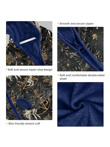 White House Golde Star Girls Fleece Jacket Girls Fall Jacket Boys Coats Zip Up Hoodie Children Sherpa Warm Outerwear 2-10T3